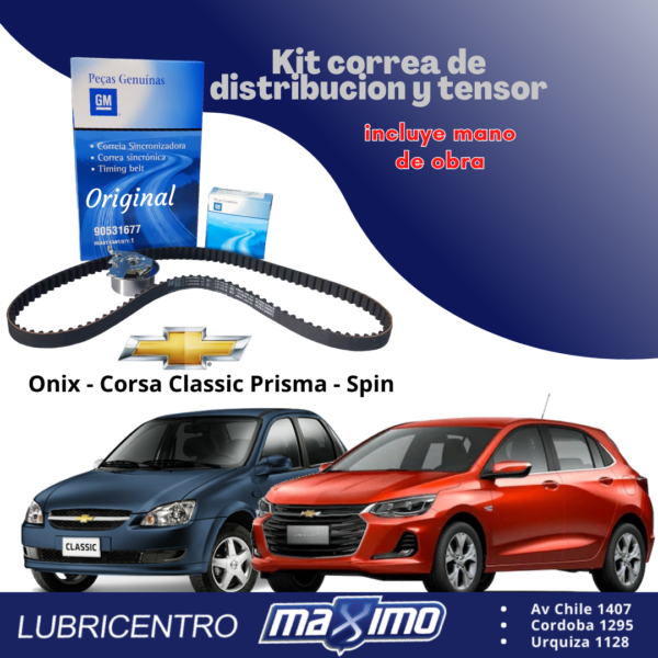 CHEVROLET ONIX-PRISMA-CORSA-AGILE-COBALT – Kit de correa y tensor original