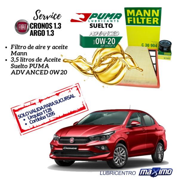 CRONOS Y ARGO 1.3 cambio de aceite Puma suelto y filtros Mann